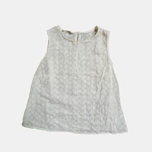 Rojada Eyelet Sleeveless Blouse‎ Top XL Clean Girl Cottagecore Capsule Wardrobe